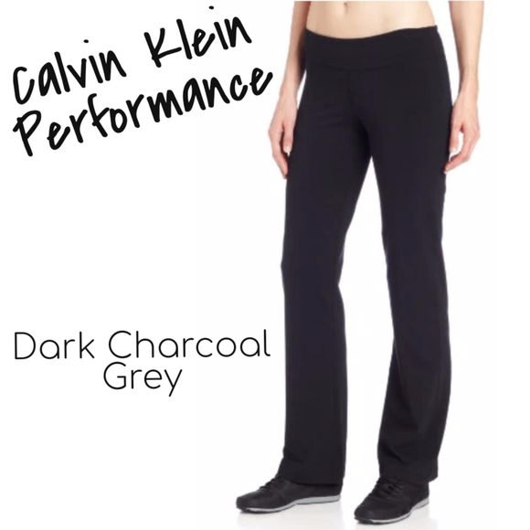 CK Performance Dark Grey Quick Dry Active Straight Wide Leg Yoga Pant Boot Cut M - Picture 16 of 16